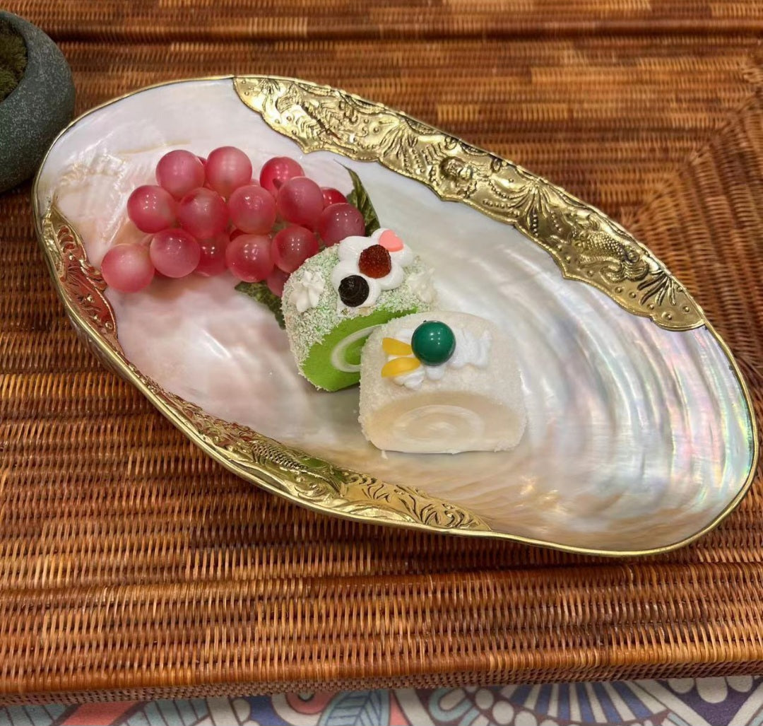 Plateau à bijoux en coquillage naturel