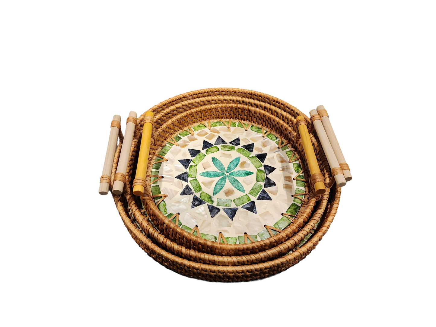 Ensemble de plateaux bohème (grand, moyen, petit)