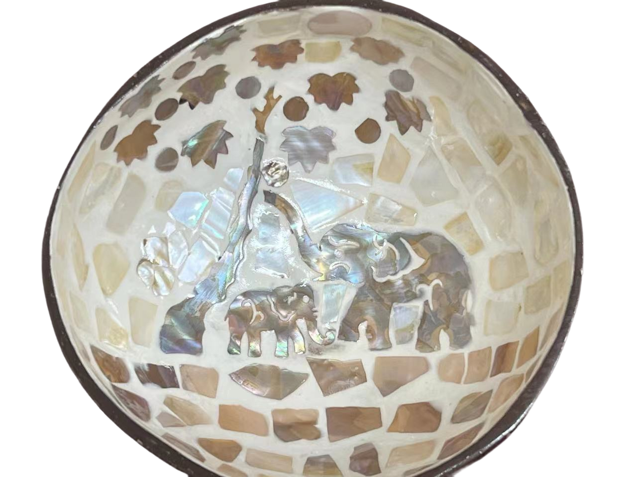 Mother-of-Pearl Coconut Bowl