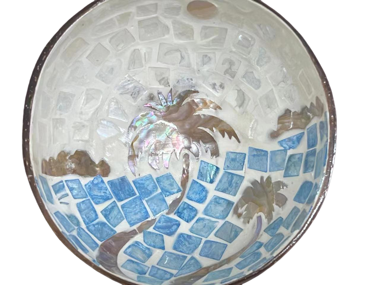 Mother-of-Pearl Coconut Bowl