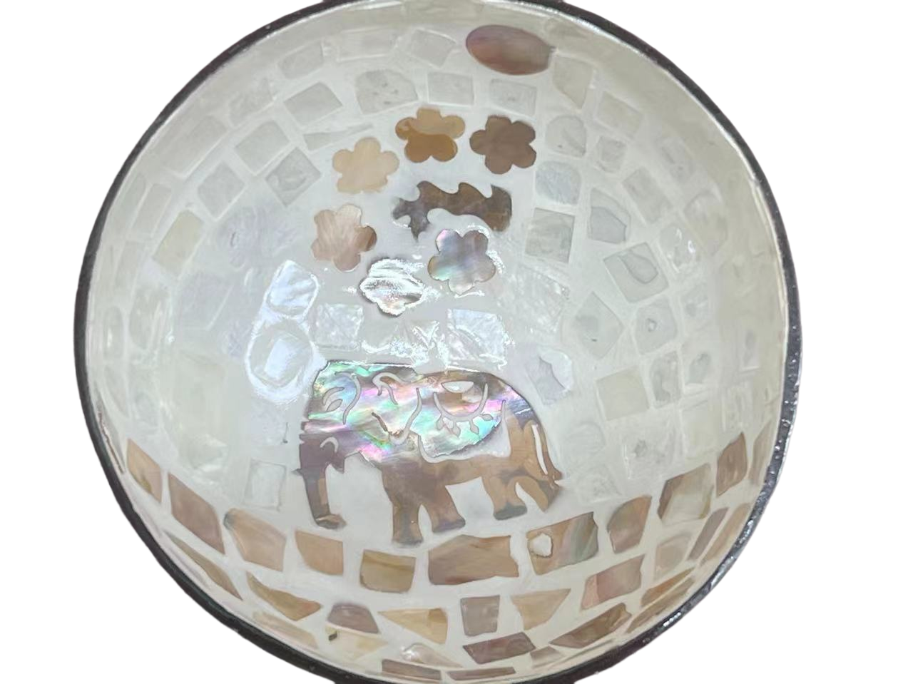 Mother-of-Pearl Coconut Bowl