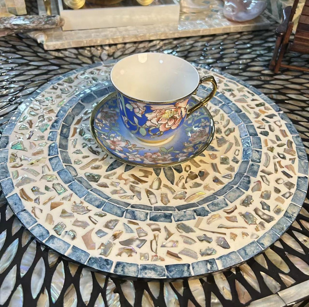 Blue Lotus Mother-of-Pearl Dish